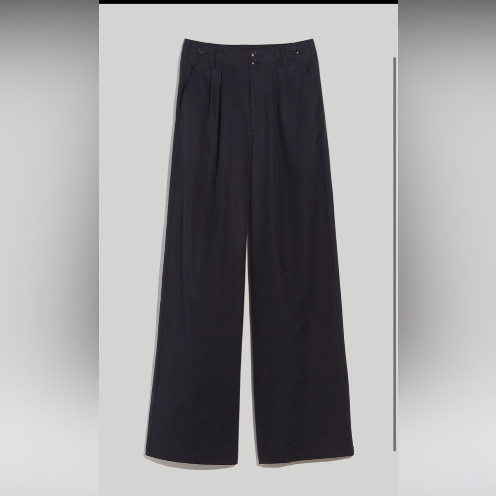 Madewell Harlow wide leg pant - black - size 10T tall